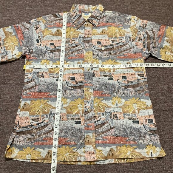 Kahala Hawaiian Shirt Men Large AVI Collection Floral Palm Button Up Handcrafted - Picture 5 of 5